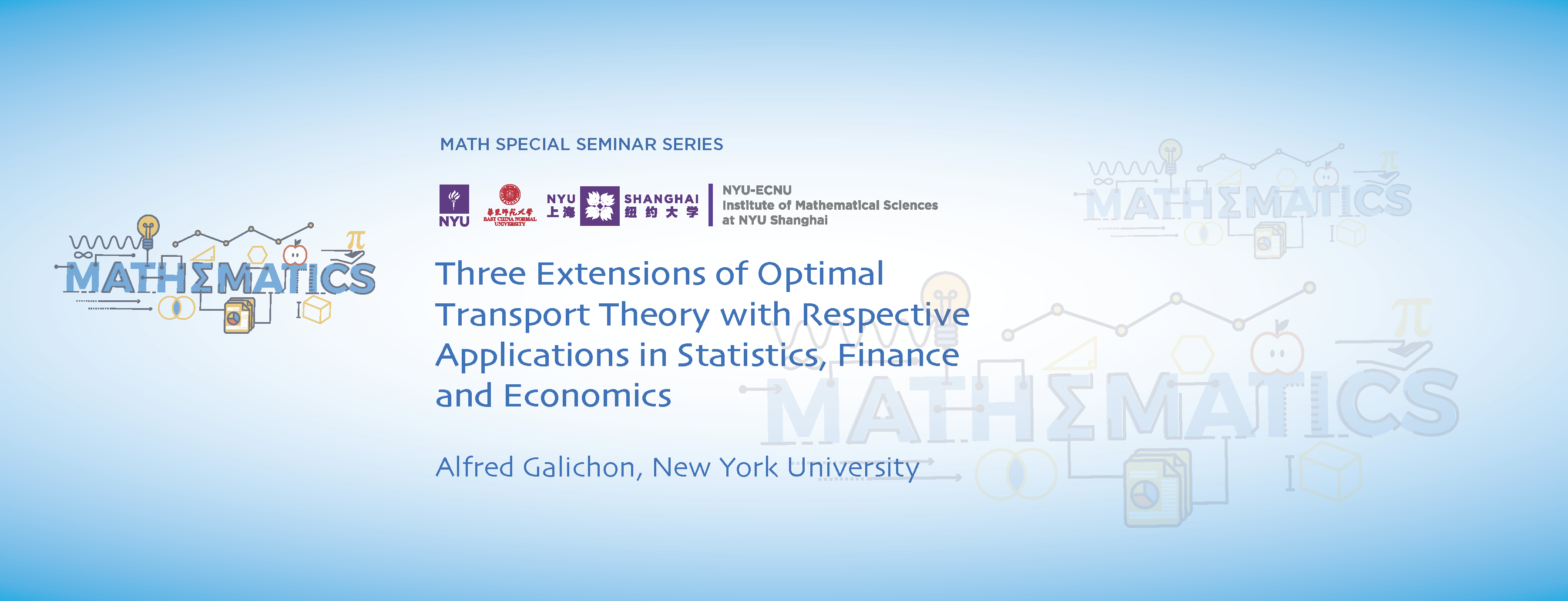 Three Extensions of Optimal Transport Theory with Respective Applications in Statistics, Finance