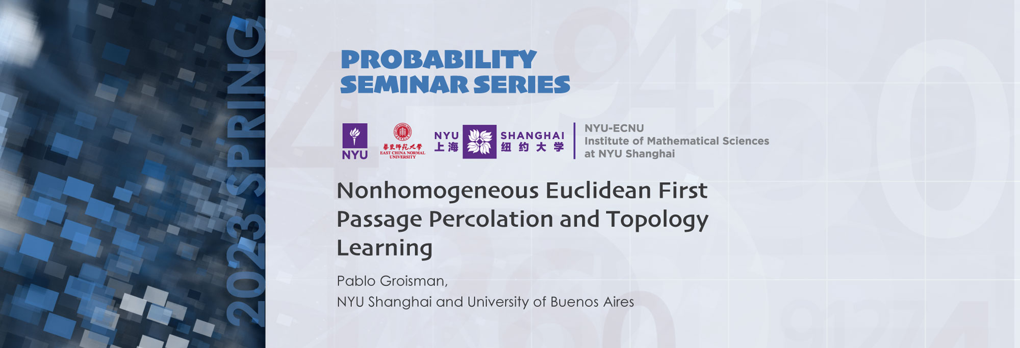 Nonhomogeneous Euclidean First Passage Percolation and Topology Learning