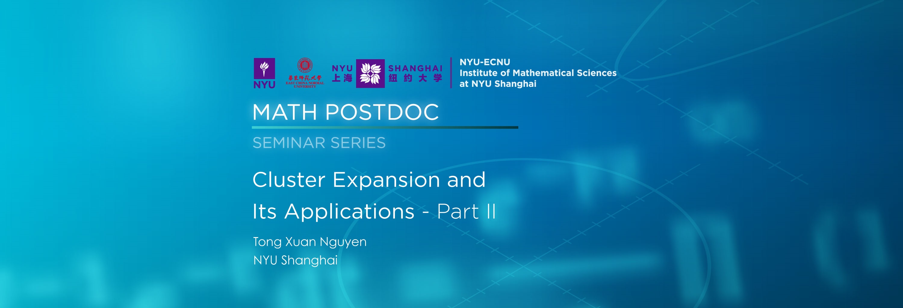Cluster Expansion and its Applications - Part II