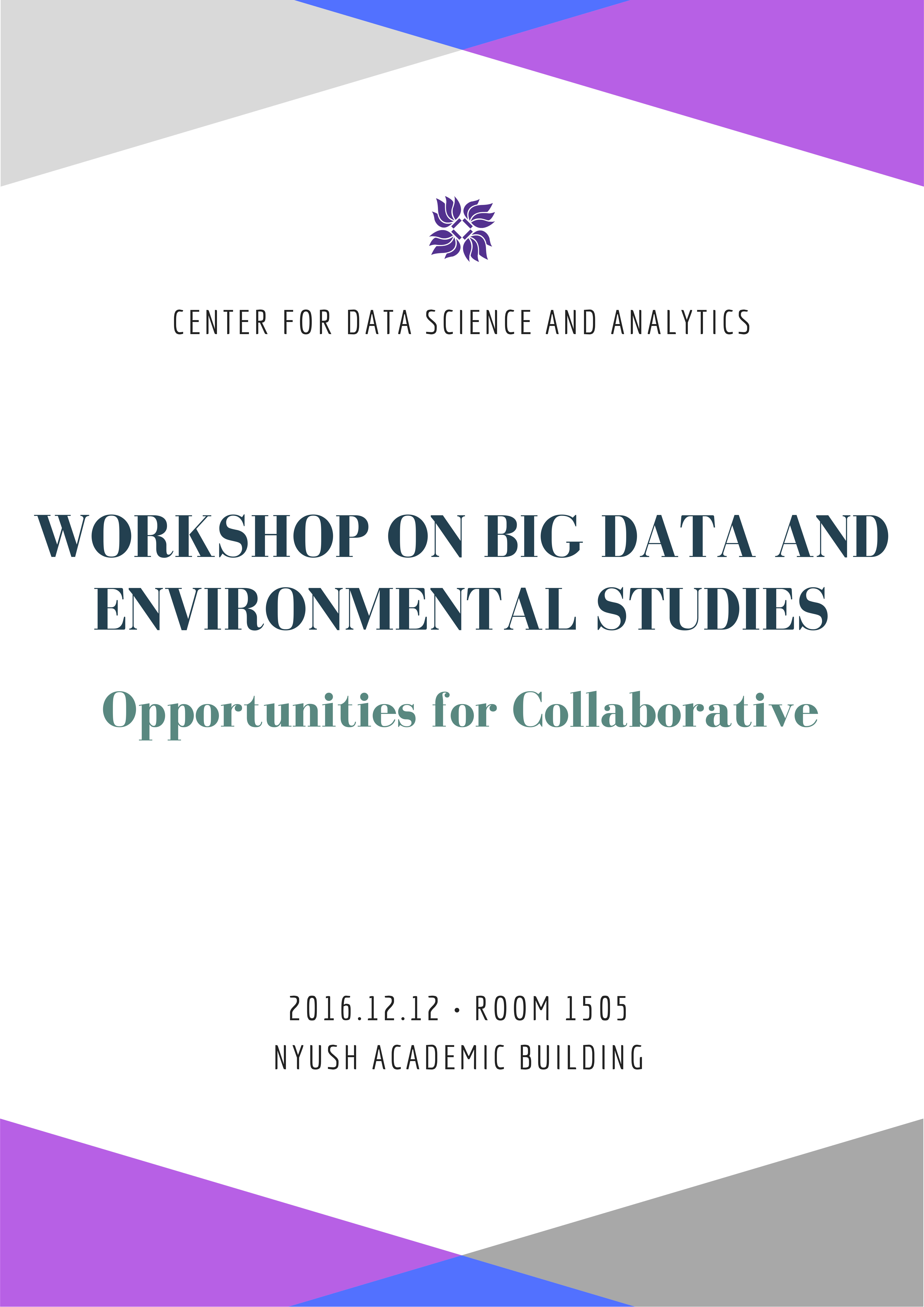 Workshop on Big Data and Environmental Studies