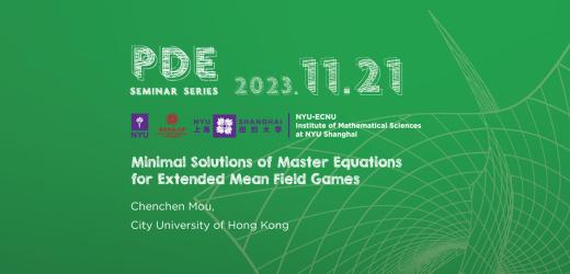 Minimal Solutions of Master Equations for Extended Mean Field Games