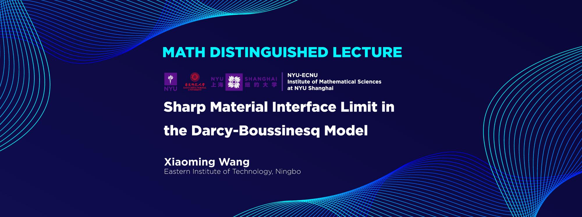 Sharp Material Interface Limit in the Darcy-Boussinesq Model